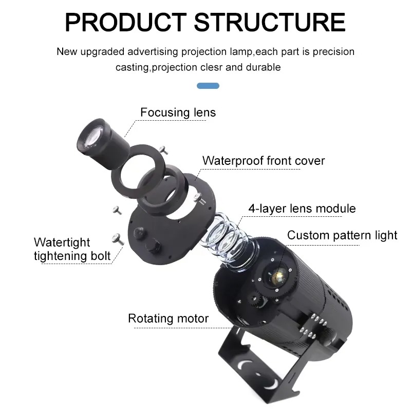 유판 200w 고보 프로젝터 실외 벽 건물 회전 로고  - Outdoor Lighting Logo 리뷰 및 가격