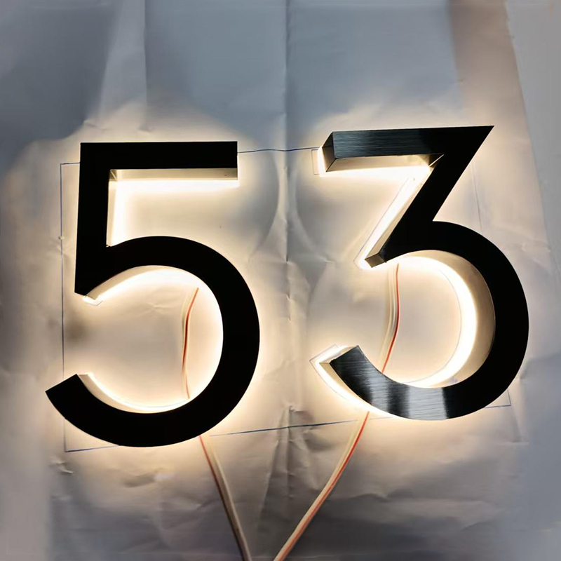 금속 3D LED 주택 번호등 야외 스테인리스 스틸 조 - Outdoor Lighting Logo 리뷰 및 가격