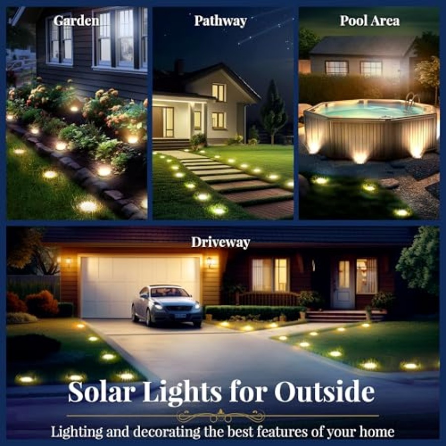 태양광 지상등 태양광 조명 야외 방수 8 LED 태양열 - Outdoor Lighting Waterproof 리뷰 및 가격