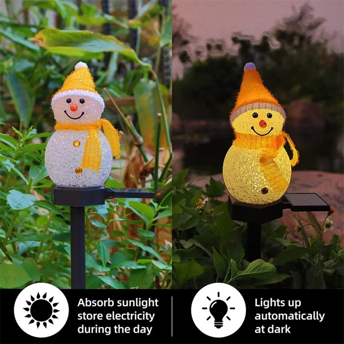 크리스마스 눈사람 태양광 정원등 LED 방수 야외 마당 - Outdoor Lighting Pathway 리뷰 및 가격