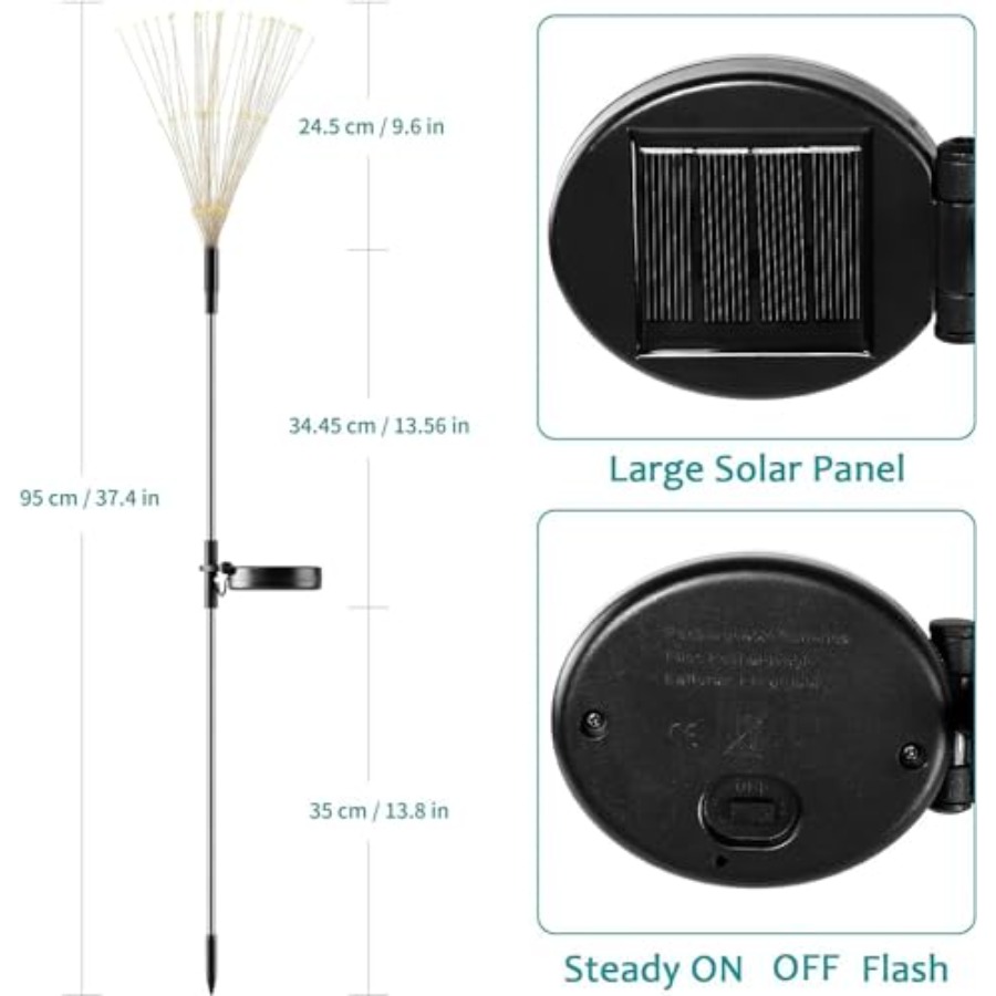 태양열 불꽃놀이 조명, 다양한 조명 모드, 정원, 파티 - Outdoor Lighting Pathway 리뷰 및 가격