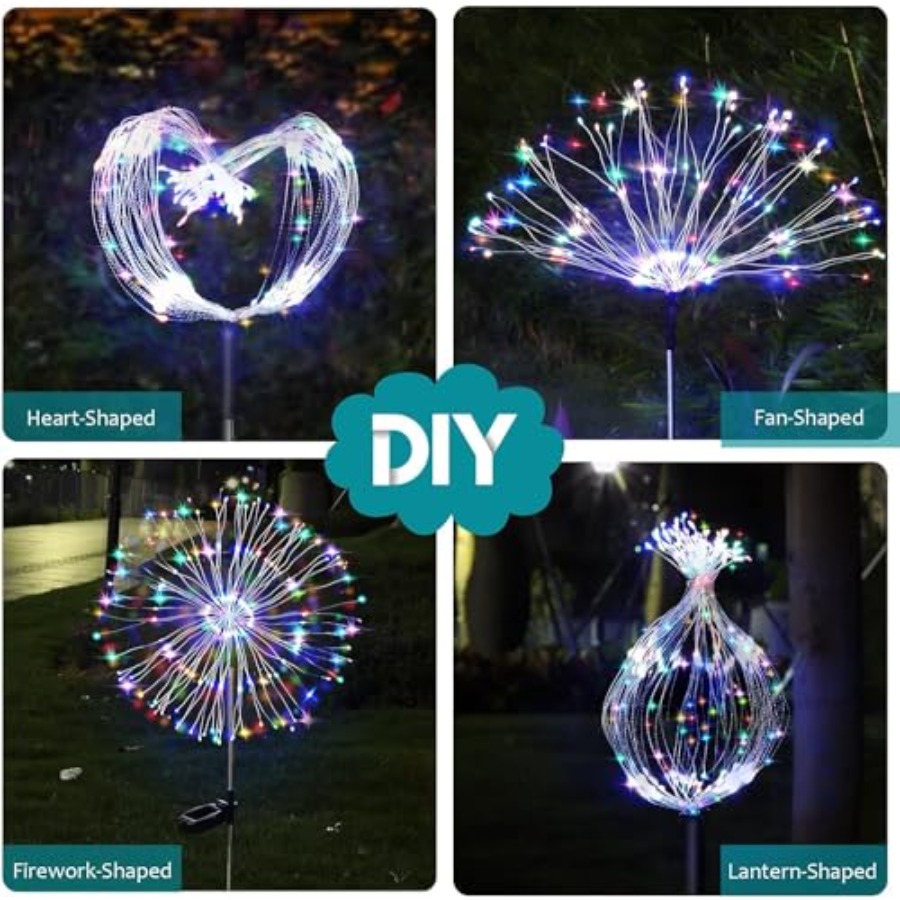 태양열 불꽃놀이 조명, 다양한 조명 모드, 정원, 파티 - Outdoor Lighting Pathway 리뷰 및 가격